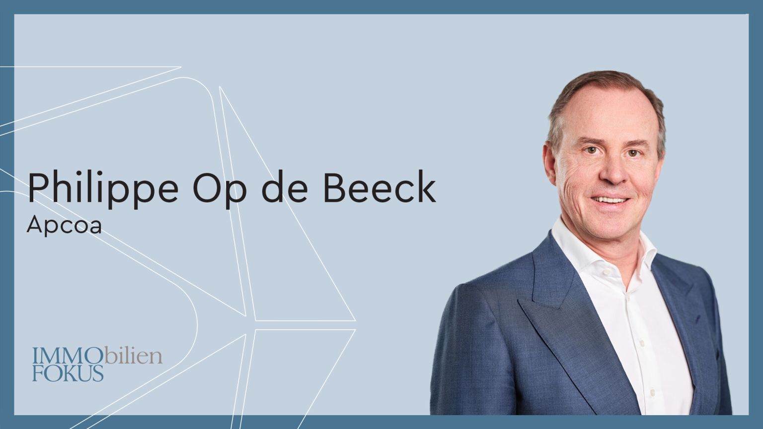 Philippe Op de Beeck übernimmt die Geschäftsführung von Apcoa Parking