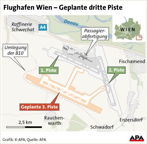 Flughafen Wien - Gericht verkürzte Aufschub für Bau der dritten Piste