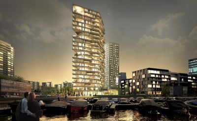 Höchstes Holzwohnhaus der Welt in Amsterdam geplant