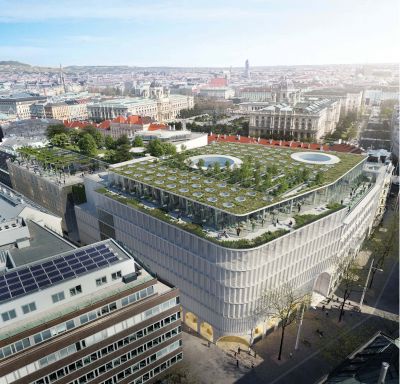 Leiner-Zentrale wird Kaufhaus mit Dachpark
